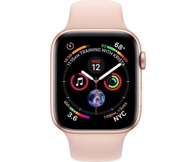 Apple Watch 4 GPS + Cellular 44mm Gold Aluminum Case with Pink Sand Sport Band (MTV02, MTVW2) б/у